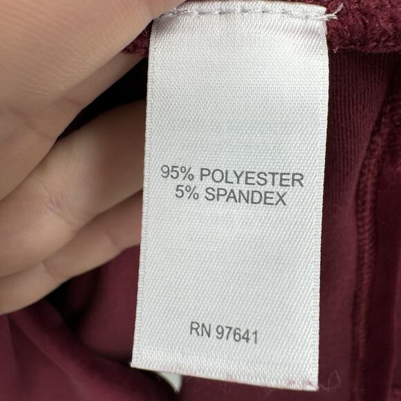 J. Jill purejill Velour Shift Dress Sz XL Burgundy Pockets Modest Mature Classic - Picture 9 of 12